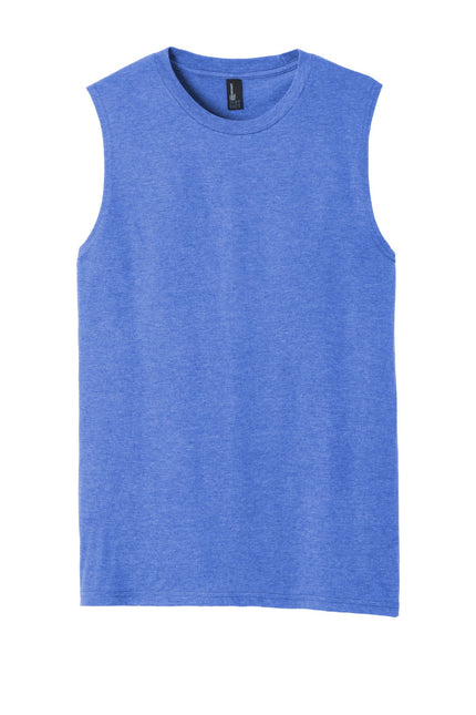 District V.I.T Muscle Tank in Royal Frost, showing a sleeveless athletic top with a fitted design and District branding.
