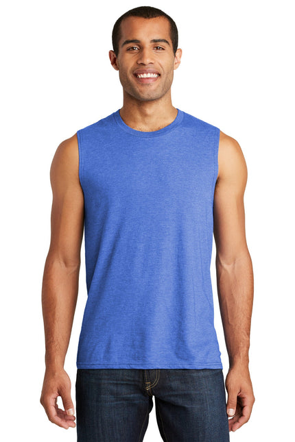 District V.I.T Muscle Tank in Royal Frost color, featuring sleeveless design and athletic fit, ideal for workout or casual wear.