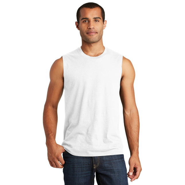 District V.I.T Muscle Tank DT6300 - White - Union Prints