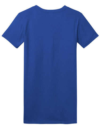 District Women's Fitted The Concert Tee in Deep Royal, showing a close-up of the fitted tee with the deep royal color.