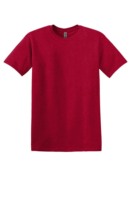 Gildan Heavy Cotton 100% Cotton T-Shirt in Antique Cherry Red, front view showing soft fabric and classic fit.