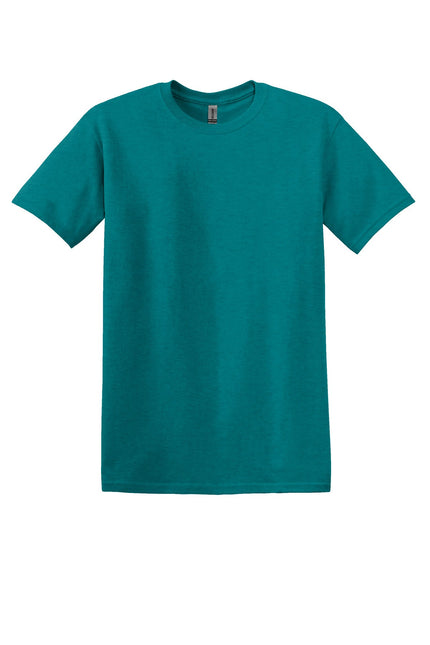 Gildan Heavy Cotton 100% Cotton T-Shirt in Antique Jade Dome color, casual fit, soft fabric, front view.