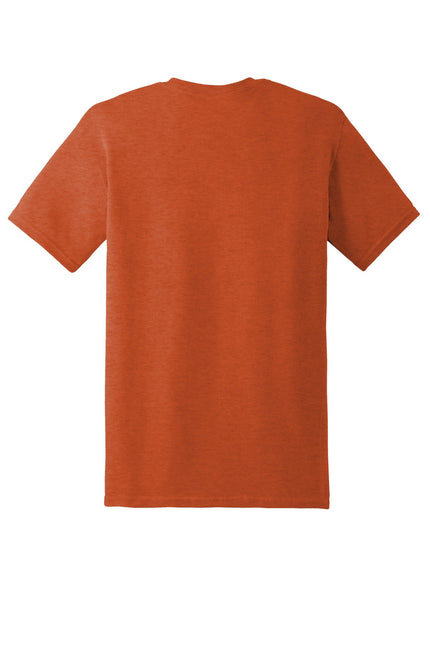 Gildan Heavy Cotton 100% Cotton T-Shirt in Antique Orange, casual fit, soft fabric, front view showing the vibrant color.