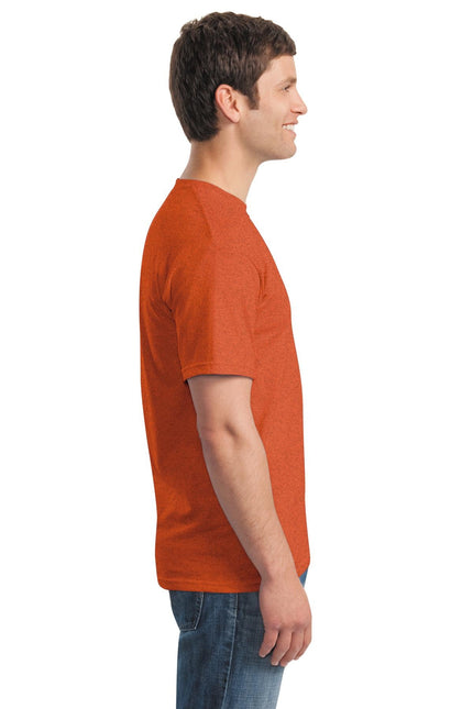 Gildan Heavy Cotton 100% Cotton T-Shirt in Antique Orange, front view showing soft fabric and classic fit.