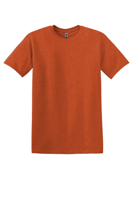 Gildan Heavy Cotton 100% Cotton T-Shirt in Antique Orange, front view showing classic crew neck and vibrant color.