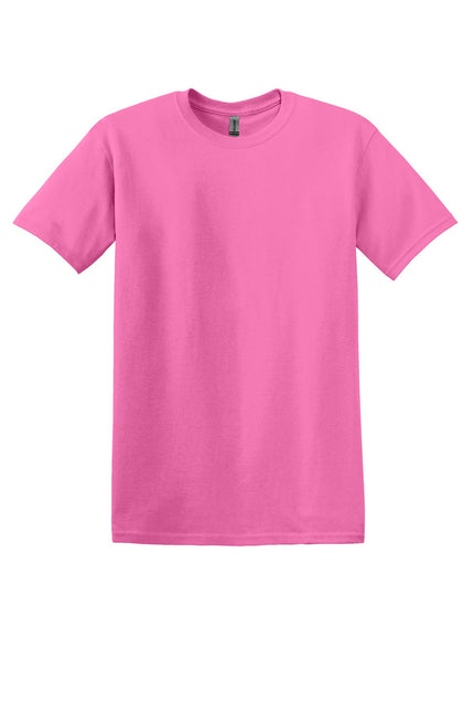Gildan Heavy Cotton 100% Cotton T-Shirt in Azalea color, casual fit, soft fabric, front view.