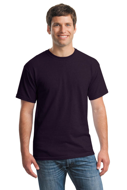 Gildan Heavy Cotton 100% Cotton T-Shirt in Blackberry color, shown flat with front view and short sleeves.