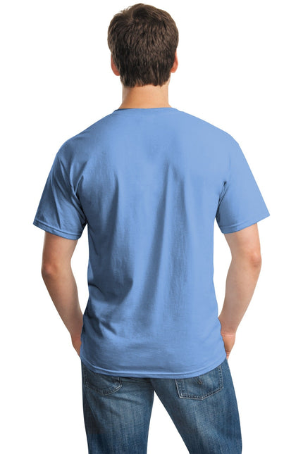 Gildan Heavy Cotton 100% Cotton T-Shirt in Carolina Blue, front view showing soft fabric and classic fit.
