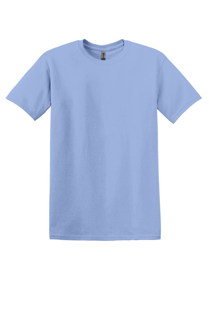 Gildan Heavy Cotton 100% Cotton T-Shirt in Carolina Blue, front view showing soft fabric and classic crew neckline.