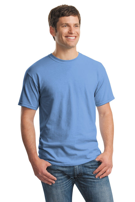 Gildan Heavy Cotton 100% Cotton T-Shirt in Carolina Blue, front view showing soft fabric and classic fit.