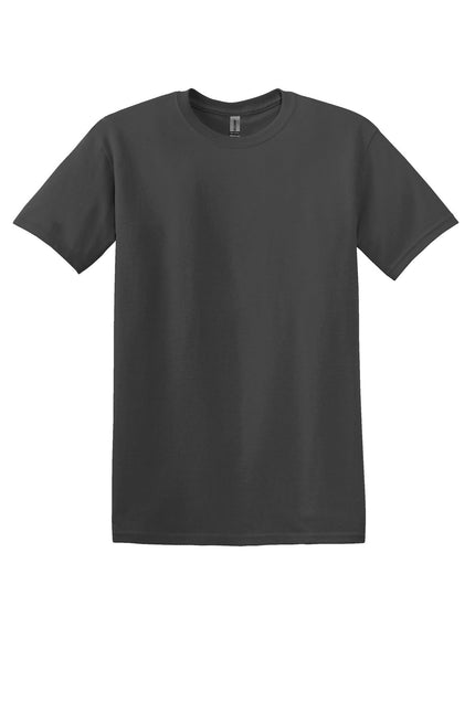 Gildan Heavy Cotton 100% Cotton T-Shirt in charcoal color, casual fit, front view showcasing soft fabric and classic style.