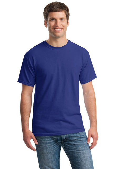 Gildan Heavy Cotton 100% Cotton T-Shirt in Cobalt color, front view showing soft fabric and casual fit.