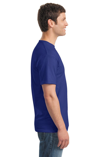 Gildan Heavy Cotton 100% Cotton T-Shirt in Cobalt color, front view showing soft fabric and classic fit.