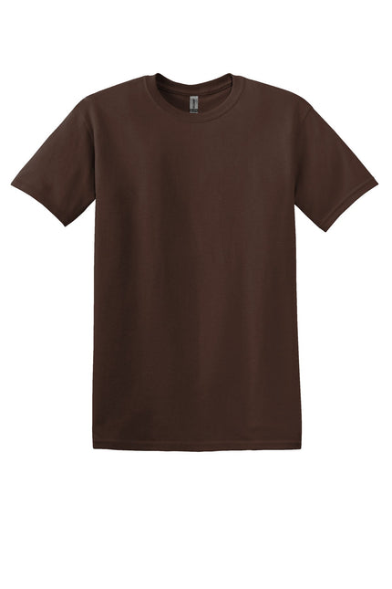 Gildan Heavy Cotton 100% Cotton T-Shirt in Dark Chocolate color, front view showing the classic crewneck design.