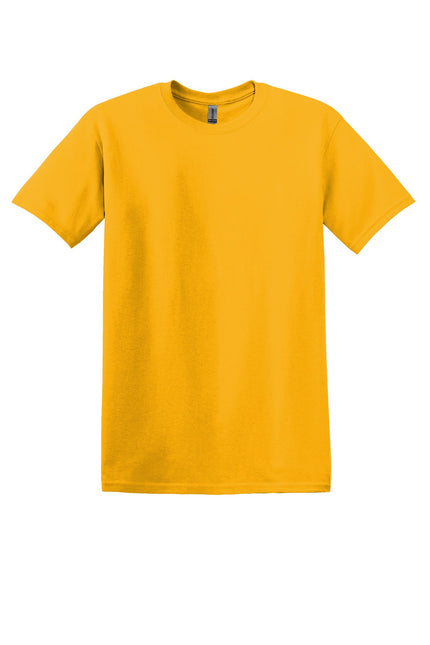 Gildan Heavy Cotton 100% Cotton T-Shirt in gold color, featuring a classic fit and smooth fabric texture.