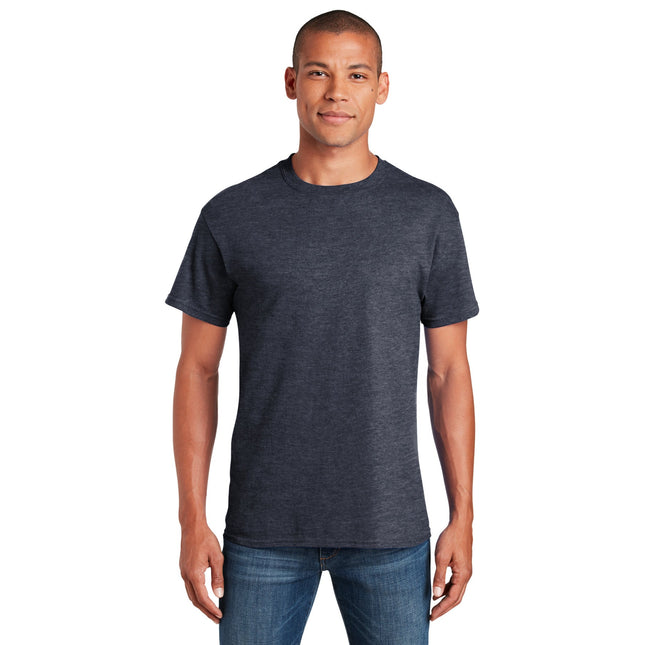 Gildan - Heavy Cotton 100% Cotton T-Shirt. 5000 - Heather Navy - Union Prints
