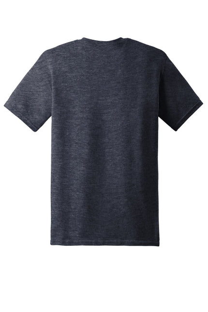Gildan Heavy Cotton 100% Cotton T-Shirt in Heather Navy, showcasing the comfortable fabric and classic fit.
