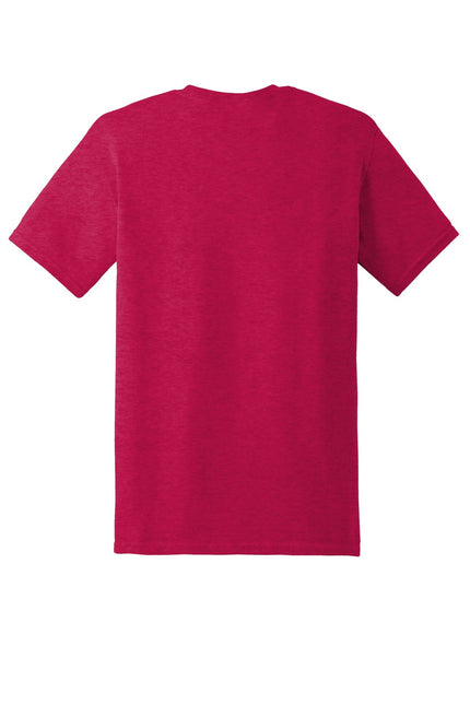 Gildan Heavy Cotton 100% Cotton T-Shirt in Heather Red, front view showing the soft fabric and classic fit.