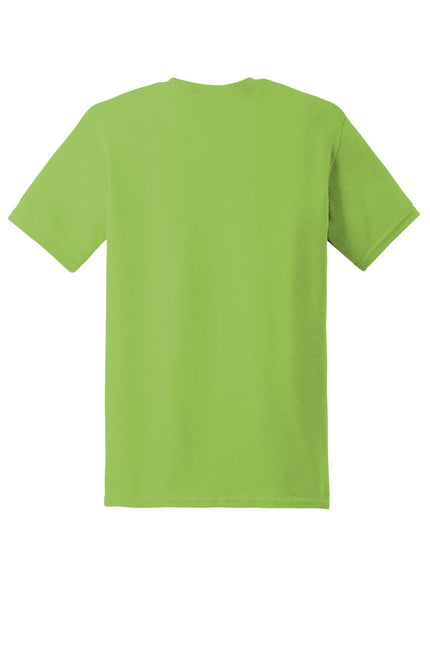 Gildan Heavy Cotton 100% Cotton T-Shirt in Kiwi color, showcasing the front view of the casual, vibrant green shirt.