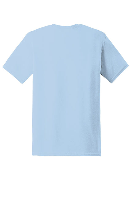 Gildan Heavy Cotton 100% Cotton T-Shirt in light blue, plain crewneck design, soft fabric, and comfortable fit.
