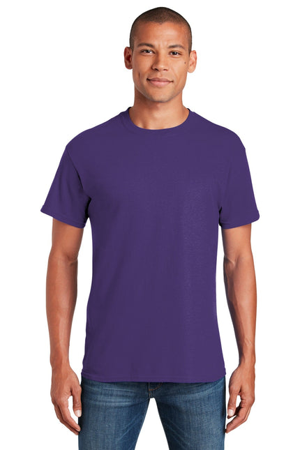 Gildan Heavy Cotton 100% Cotton T-Shirt in lilac color, front view showing soft fabric and classic fit.