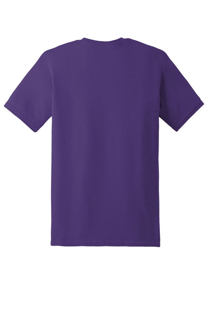 Gildan Heavy Cotton 100% Cotton T-Shirt in lilac color, showcasing a relaxed fit and soft fabric, front view.