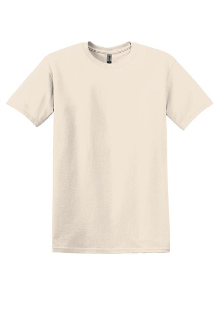 Gildan Heavy Cotton 100% Cotton T-Shirt in natural color, casual fit, soft fabric, front view.