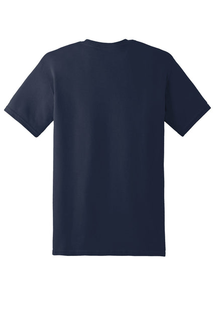 Gildan Heavy Cotton 100% Cotton T-Shirt in navy, front view showcasing soft fabric and classic crew neck design