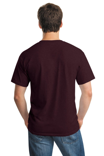 Gildan Heavy Cotton 100% Cotton T-Shirt in Russet color, front view showing soft fabric and classic fit.