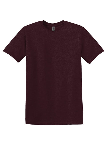 Gildan Heavy Cotton 100% Cotton T-Shirt in Russet color, front view showing classic crew neck and soft fabric texture.