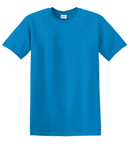 Gildan Heavy Cotton 100% Cotton T-Shirt in Sapphire, front view showing vibrant blue color and classic fit.