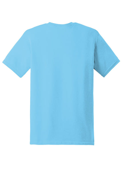 Gildan Heavy Cotton 100% Cotton T-Shirt in Sky blue, showcasing a comfortable, casual fit and vibrant color.