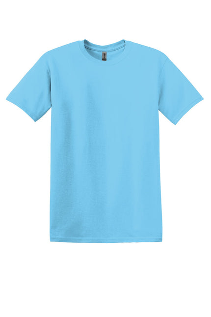 Gildan Heavy Cotton 100% Cotton T-Shirt in Sky blue, showcasing a plain short-sleeve design with a classic fit.
