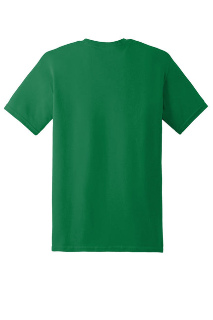Gildan Heavy Cotton 100% Cotton T-Shirt in Turf Green, front view showing soft fabric and classic fit design.
