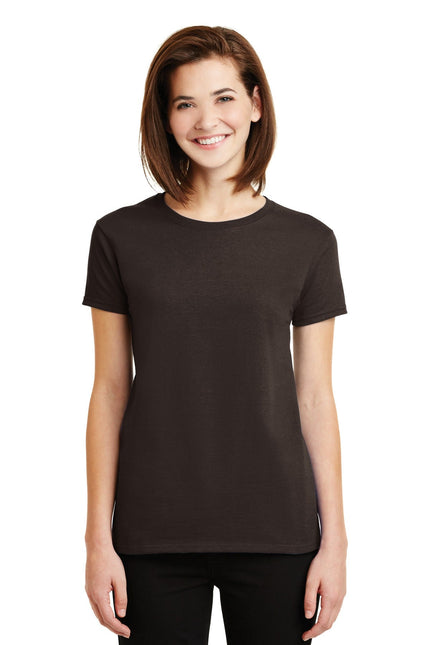 Gildan - Ladies Ultra Cotton 100% US Cotton T-Shirt. 2000L - Dark Chocolate - Union Prints