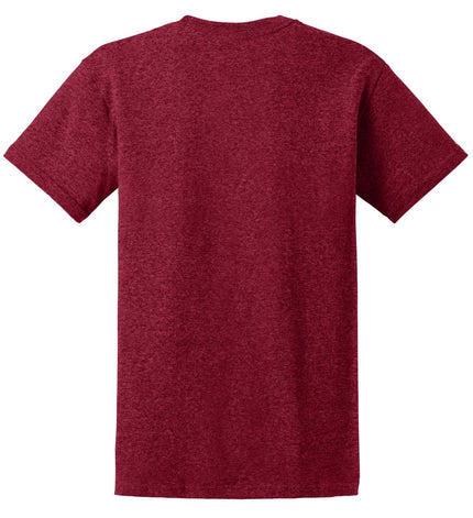 Gildan Ultra Cotton 100% US Cotton T-Shirt in Antique Cherry Red, front view showing classic fit and vibrant color.
