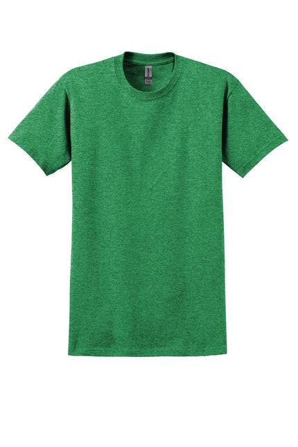 Gildan Ultra Cotton 100% US Cotton T-Shirt in Antique Irish Green, front view showing the soft, vibrant green fabric.