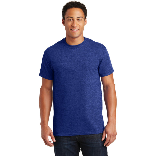 Gildan Ultra Cotton 100% US Cotton T-Shirt in Antique Royal, front view showing the soft fabric and vibrant color.