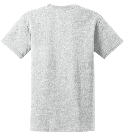 Gildan Ultra Cotton 100% US Cotton T-Shirt in ash color, casual fit, front view, soft fabric, unisex style