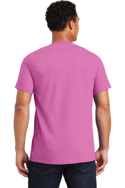 Gildan Ultra Cotton 100% US Cotton T-Shirt in azalea color, casual fit, soft fabric, front view