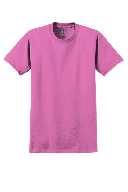 Gildan Ultra Cotton 100% US Cotton T-Shirt in Azalea color, front view showing soft fabric and classic fit.