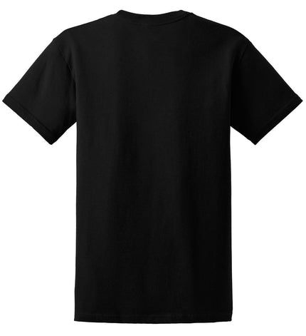 Black Gildan Ultra Cotton 100% US Cotton T-Shirt, front view showing soft fabric and classic fit.