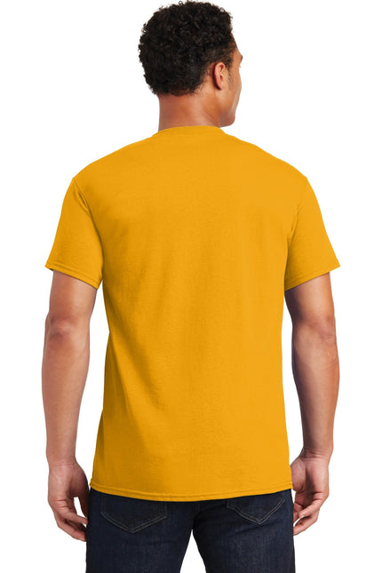 Gildan Ultra Cotton 100% US Cotton T-Shirt in gold color, stylish and comfortable casual wear.