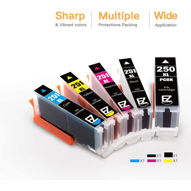Ink Cartridge for Canon PGI-250XL PGI 250 XL CLI-251XL CLI 251 XL - Union Prints