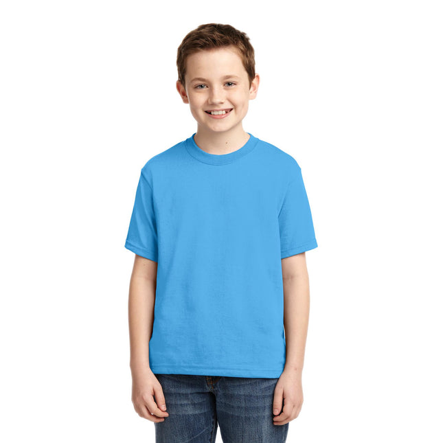 Jerzees - Youth Dri-Power 50/50 Cotton/Poly T-Shirt. 29B - Aquatic Blue - Union Prints