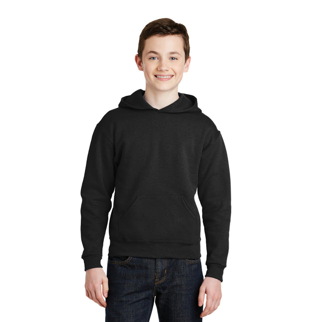 Jerzees - Youth NuBlend Pullover Hooded Sweatshirt. 996Y - Black - Union Prints