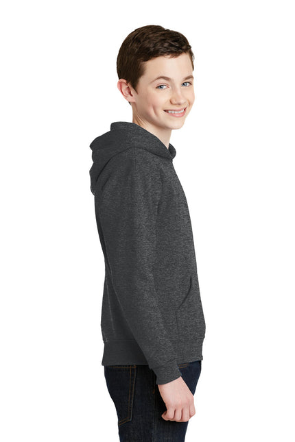 Jerzees - Youth NuBlend Pullover Hooded Sweatshirt. 996Y - Black Heather - Union Prints