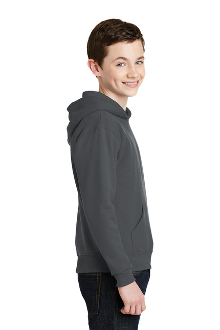 Jerzees - Youth NuBlend Pullover Hooded Sweatshirt. 996Y - Charcoal Grey - Union Prints