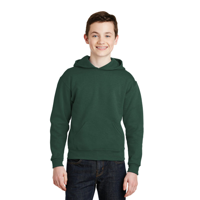 Jerzees - Youth NuBlend Pullover Hooded Sweatshirt. 996Y - Forest Green - Union Prints