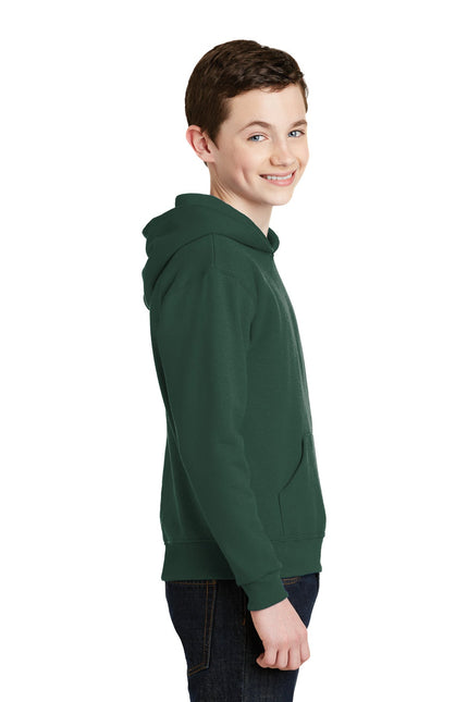 Jerzees - Youth NuBlend Pullover Hooded Sweatshirt. 996Y - Forest Green - Union Prints